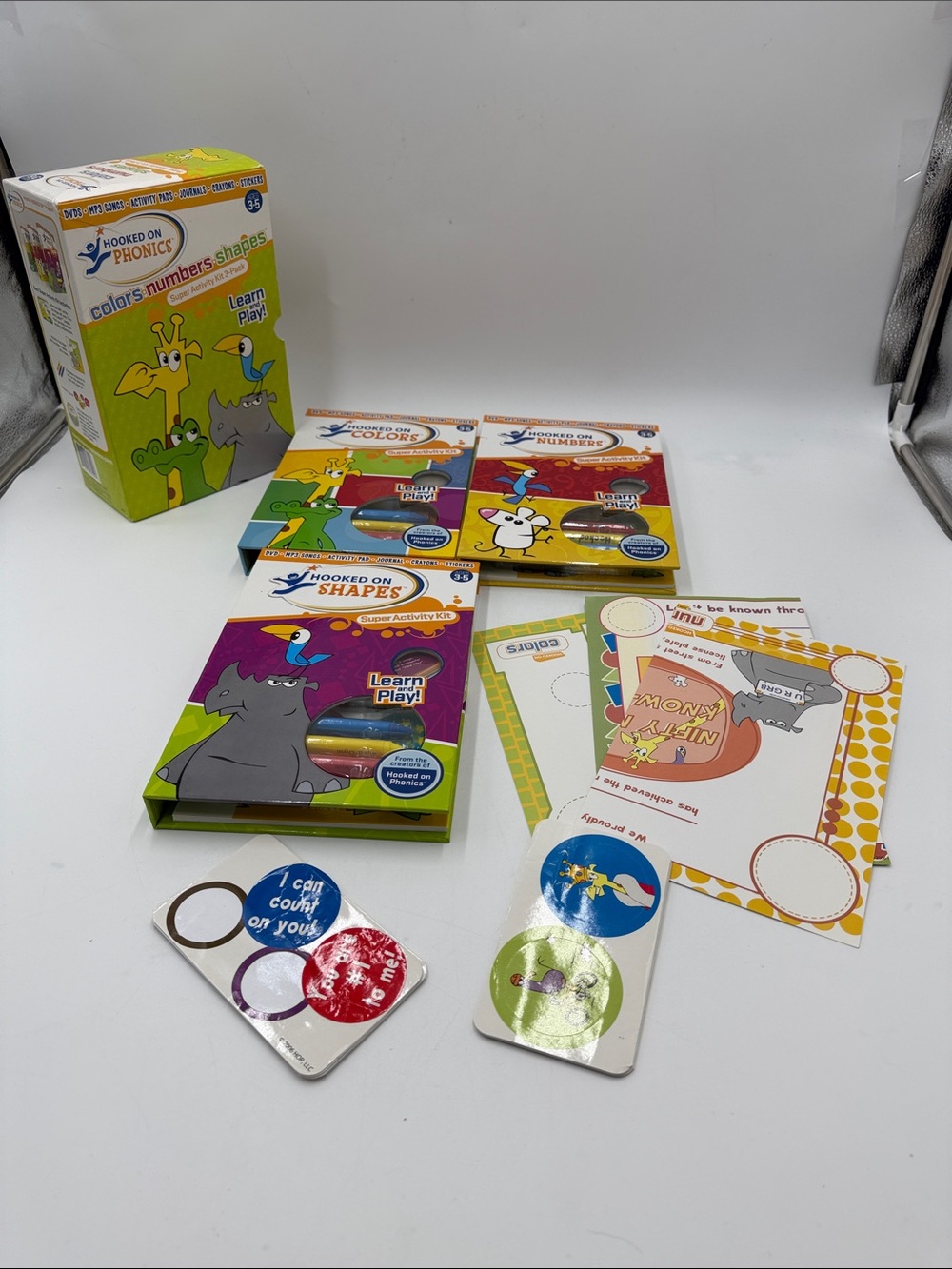Hooked on Phonics: Colors, Numbers, and Shapes Super Activity Kit 3-Pack